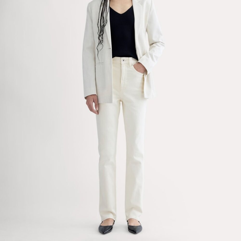Everlane White Straight Leg Jeans